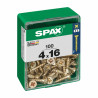 Caja de tornillos SPAX Tornillo de madera Cabeza plana (4 x 16 mm) (4,