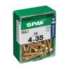 Caja de tornillos SPAX Yellox Madera Cabeza plana 50 Piezas (4 x 35 mm