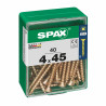 Caja de tornillos SPAX Tornillo de madera Cabeza plana (4 x 45 mm) (4,