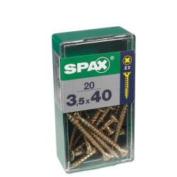 Caja de tornillos SPAX Yellox Madera Cabeza plana 30 piezas (4,5 x 50