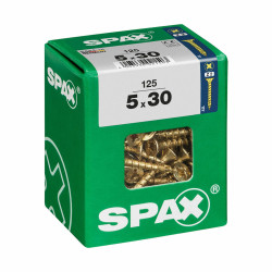 Caja de tornillos SPAX Tornillo de madera Cabeza plana (5 x 30 mm) (5,
