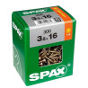 Caja de tornillos SPAX Yellox Madera Cabeza plana 75 Piezas (5 x 50 mm