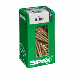 Caja de tornillos SPAX Tornillo de madera Cabeza plana (5 x 60 mm) (5,