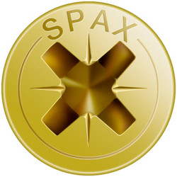 Caja de tornillos SPAX Yellox Madera Cabeza plana 10 Piezas (5 x 80 mm