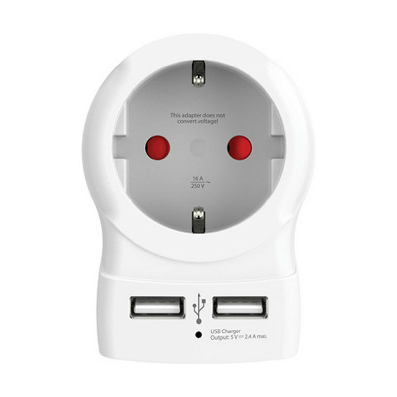 Adaptador para Enchufes Skross 1500282 USB x 2 Europeo 2,4 A Adaptador para Enchufes Skross 1500282 USB x 2 Europeo 2,4 A