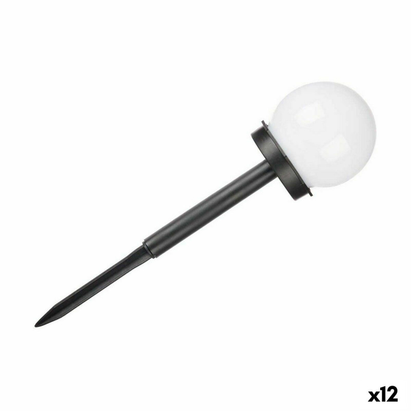 Baliza Bola Carga solar Blanco Negro Plástico 10 x 34,5 x 10 cm (12 U Baliza Bola Carga solar Blanco Negro Plástico 10 x 34,5 x 10 cm (12 U