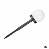 Baliza Bola Carga solar Blanco Negro Plástico 10 x 34,5 x 10 cm (12 U