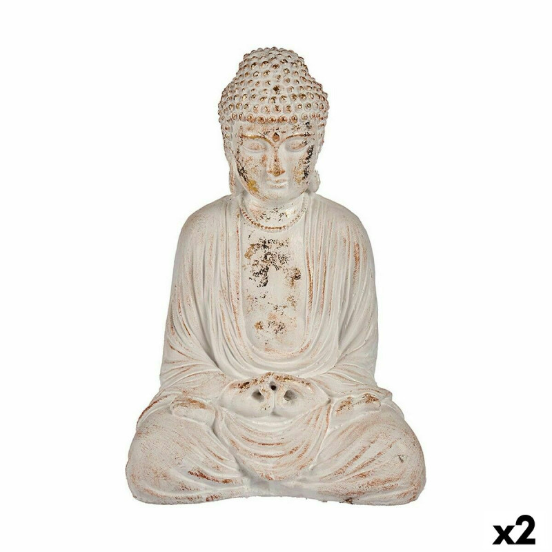 Figura Decorativa para Jardín Buda Poliresina 22,5 x 40,5 x 27 cm (2 Figura Decorativa para Jardín Buda Poliresina 22,5 x 40,5 x 27 cm (2