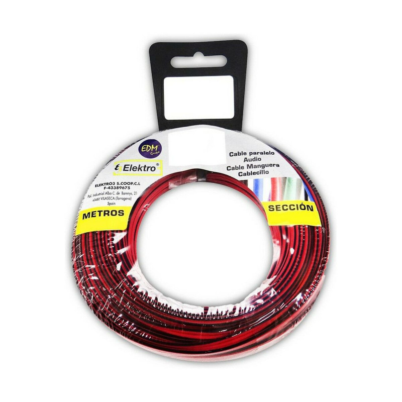 Cable de audio EDM 2 x 1,5 mm Rojo/Negro 20 m Cable de audio EDM 2 x 1,5 mm Rojo/Negro 20 m