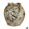 Figura Decorativa para Jardín Jarrón Poliresina 27 x 27 x 27 cm (2 U