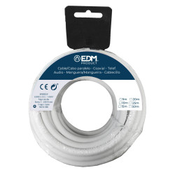 Cable EDM 2 x 1 mm Blanco 5 m