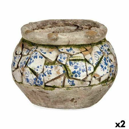Figura Decorativa para Jardín Jarrón Poliresina 28 x 19,5 x 28 cm (2