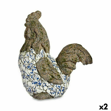 Figura Decorativa para Jardín Gallo Poliresina 22,5 x 46 x 41,5 cm (2