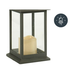 Farol LED Blanco Negro Cristal Plástico 13,5 x 34,5 x 13,5 cm (12 Uni