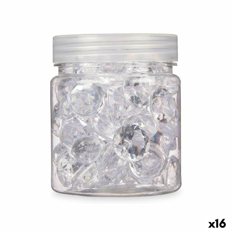 Piedras Decorativas Diamante 150 g Transparente (16 Unidades)
