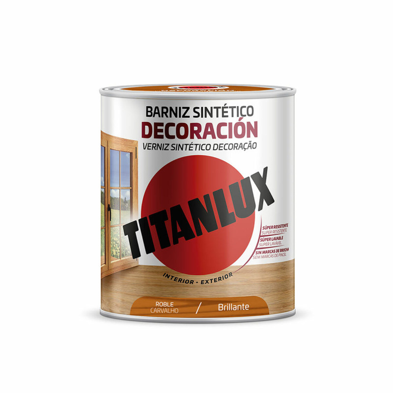 Barniz sintético Titanlux m10100214 Brillante Roble 250 ml Barniz sintético Titanlux m10100214 Brillante Roble 250 ml