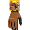 Guantes de Trabajo JUBA Mecanix Táctil Piel Sintética Marrón Spande