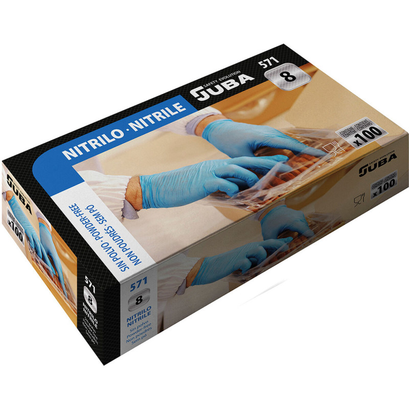 Guantes Desechables JUBA Caja Sin polvo Azul Nitrilo (100 Unidades) Guantes Desechables JUBA Caja Sin polvo Azul Nitrilo (100 Unidades)