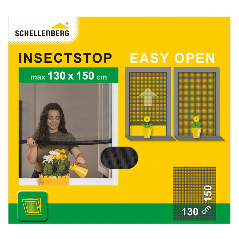 Mosquitera Schellenberg Easy Open Antracita (130 x 150 cm) Mosquitera Schellenberg Easy Open Antracita (130 x 150 cm)