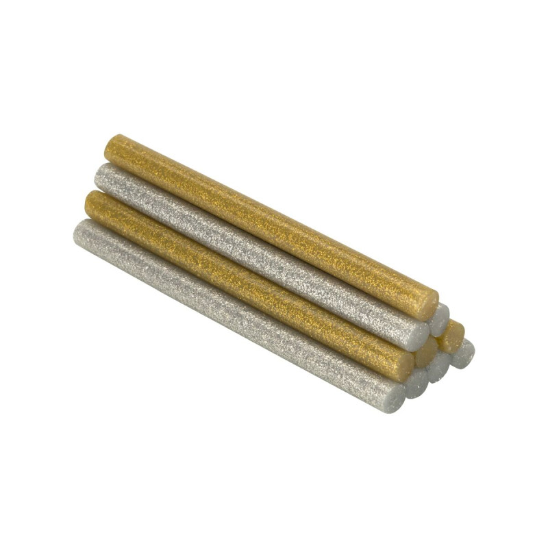 Barras de cola termofusible Salki 430208 Plateado Dorado Purpurina Dec Barras de cola termofusible Salki 430208 Plateado Dorado Purpurina Dec