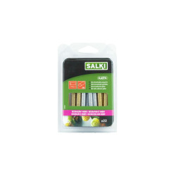 Barras de cola termofusible Salki 430208 Plateado Dorado Purpurina Dec