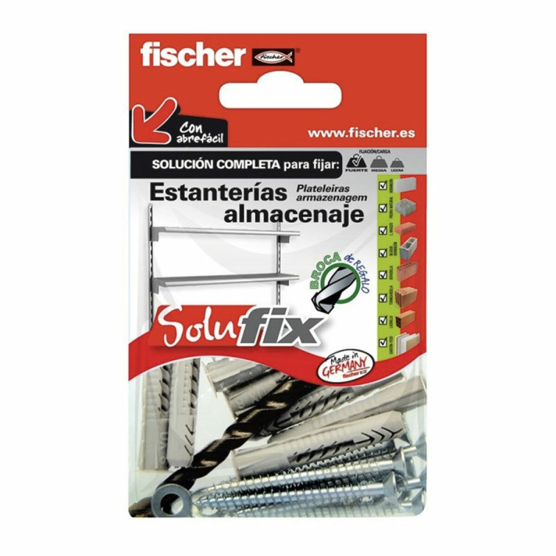 Kit de fijación Fischer Solufix 502684 Estanterías 25 Piezas Kit de fijación Fischer Solufix 502684 Estanterías 25 Piezas