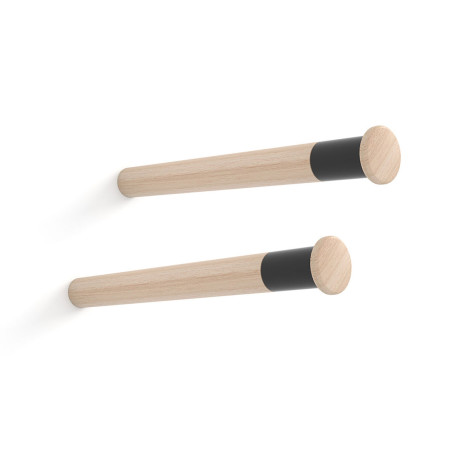 Soporte de Pared Rei M390 Bicicleta Ø 3,8 x 39 cm Madera de haya (2 U