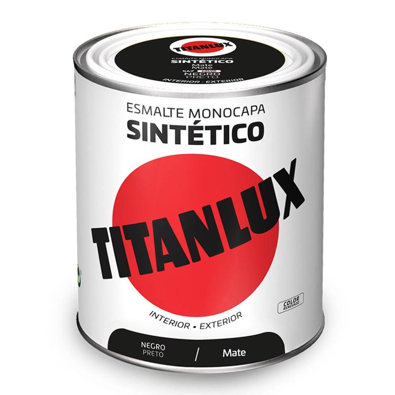 Esmalte sintético Titanlux 5809006 Negro 750 ml Esmalte sintético Titanlux 5809006 Negro 750 ml