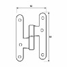 Bisagra EDM PN07 100 x 58 mm Izquierda Acero Inoxidable