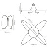 Bombilla LED EDM 98907 Leaf 30 W 200 W E27 3000 lm 35 x 11,2 cm Multid