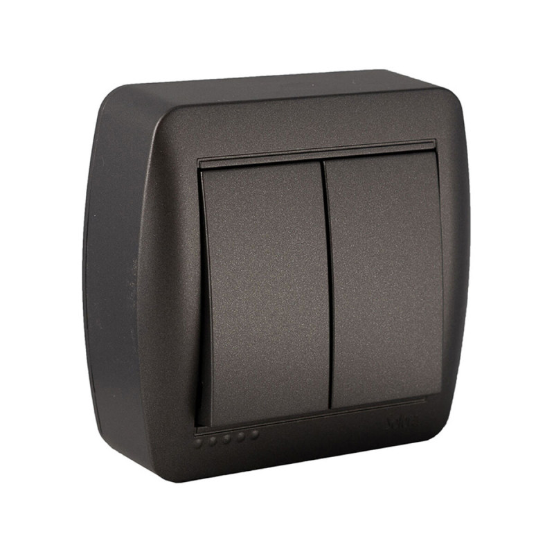 Interruptor Doble Conmutado Solera Mural 7,4 x 7,2 x 2,8 cm 250 V 10 A Interruptor Doble Conmutado Solera Mural 7,4 x 7,2 x 2,8 cm 250 V 10 A