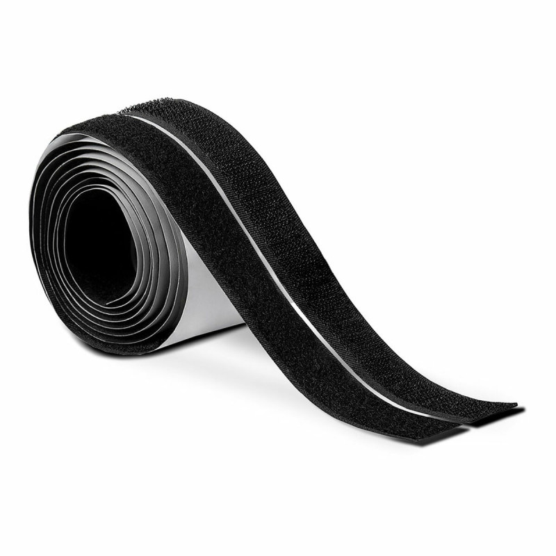 Cinta de Doble Cara Inofix 2144-3 Negro 1,5 m x 2 cm Cierre de gancho Cinta de Doble Cara Inofix 2144-3 Negro 1,5 m x 2 cm Cierre de gancho
