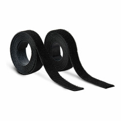 Cinta de Doble Cara Inofix 2145-3 Negro 1,5 m x 2 cm Cierre de gancho