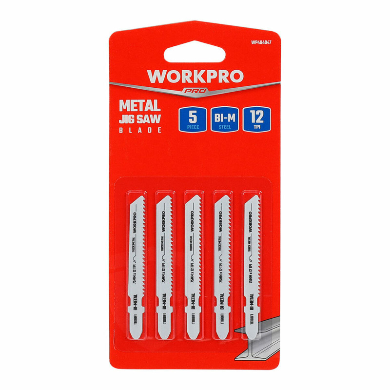 Hoja Sierra Workpro T118BF Sierra de Calar Metal (5 Unidades) Hoja Sierra Workpro T118BF Sierra de Calar Metal (5 Unidades)