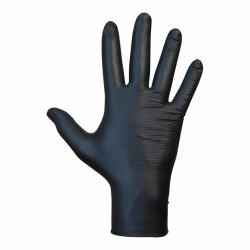 Guantes de nitrilo JUBA Agility Grip Negro Nitrilo Sin polvo 50 Unidad