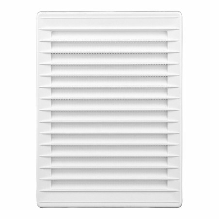Rejilla de ventilación EDM 87733 Blanco 13,7 x 20,7 cm Mosquitera