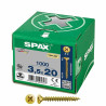 Caja de tornillos SPAX Yellox Z2 Cabeza plana 3,5 x 20 mm 1000 Unidade