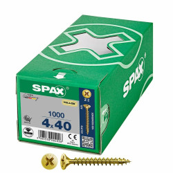 Caja de tornillos SPAX Yellox Z2 Cabeza plana 4,0 x 40 mm 1000 Unidade