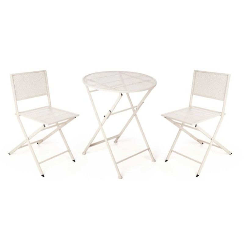 Conjunto de Mesa con 2 Sillas Blanco