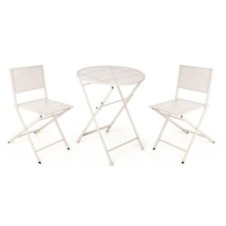 Conjunto de Mesa con 2 Sillas Blanco