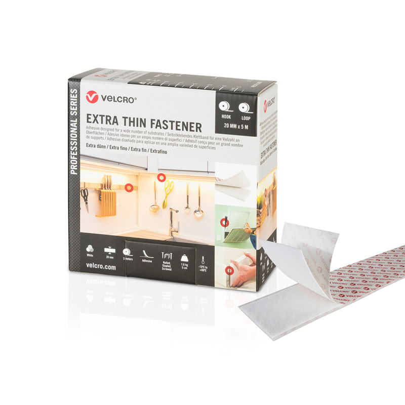 Cinta de Doble Cara Velcro Blanco 20 mm x 5 m Cinta de Doble Cara Velcro Blanco 20 mm x 5 m