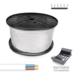 Cable Eléctrico Manguera Sediles Blanco 2 x 0,75 mm 400 m h05vvh2-f B