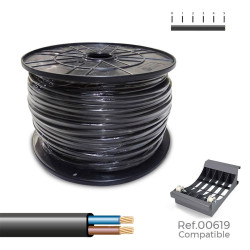 Cable Eléctrico Manguera Sediles Negro 2 x 0,75 mm 400 m h05vvh2-f Bo