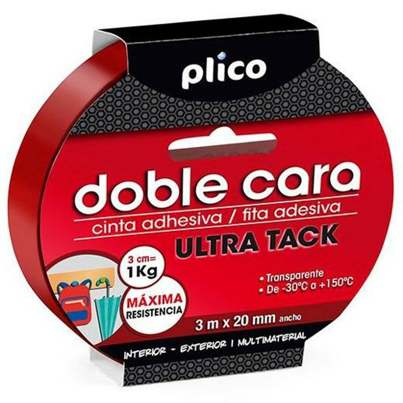 Cinta de Doble Cara PLICO Ultra Tack Transparente Cinta de Doble Cara PLICO Ultra Tack Transparente