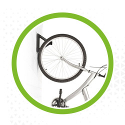 Soporte de pared para bicicleta Aktive Negro Metal 15,5 x 12 x 5,5 cm