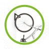 Soporte de pared para bicicleta Aktive Negro Metal 15,5 x 12 x 5,5 cm