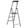 Escalera plegable de 3 peldaños Krause 126313 Plateado Aluminio