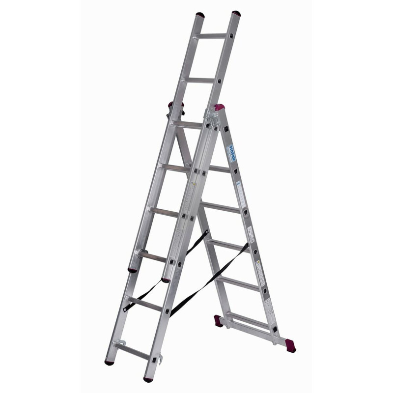 Escalera plegable de 6 peldaños Krause 30368 Plateado Acero Escalera plegable de 6 peldaños Krause 30368 Plateado Acero