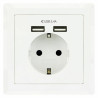 Enchufe Pared con 2 Puertos USB TooQ 10.35.0010 5V/2.4A Blanco 2,4 A