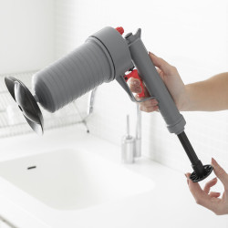 Pistola Desatascadora de Aire Comprimido Universal con Adaptadores Kli
